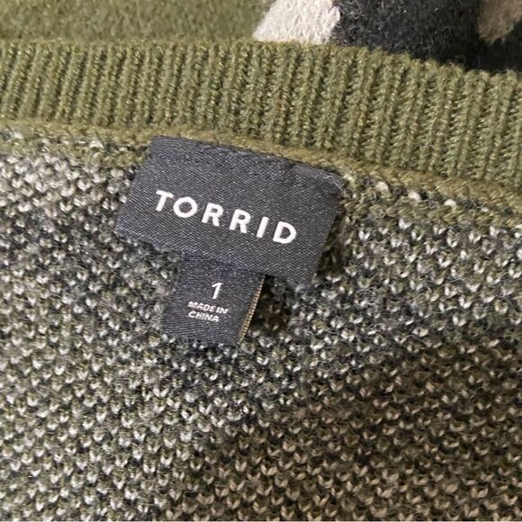 Torrid Camo Pullover Drop Shoulder Sweater - Picture 4 of 5